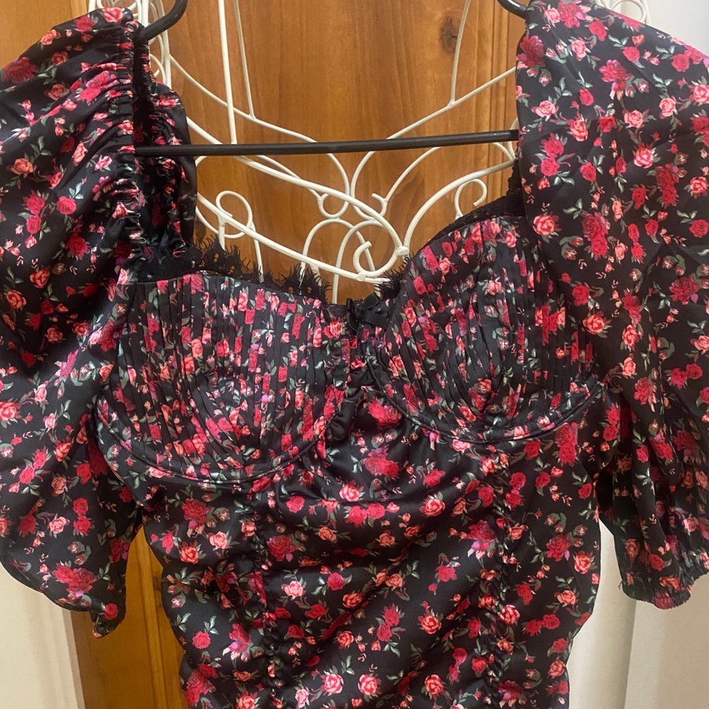 For Love and Lemons Melrose Dress : Black Floral Dress